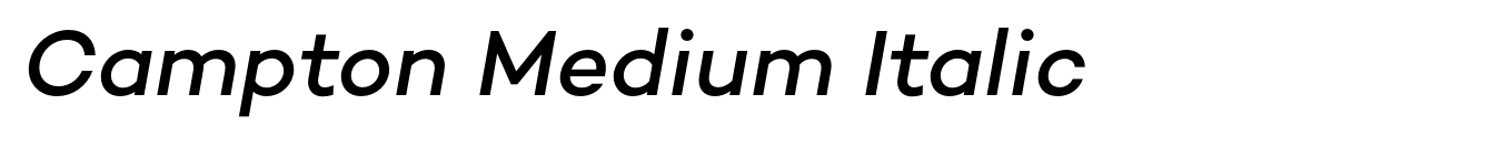 Campton Medium Italic